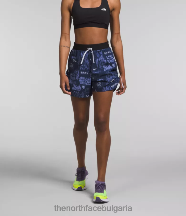 облекло The North Face шорти okt trailwear summit navy nature remix print Жени 40DF0625