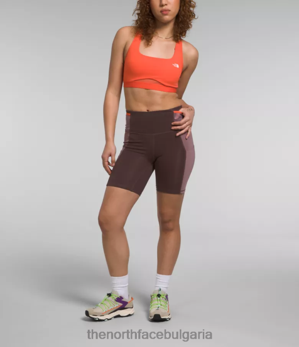 облекло The North Face шорти за велосипеди trailwear qtm въглищно кафяво/кафяво сиво Жени 40DF0903