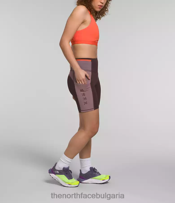 облекло The North Face шорти за велосипеди trailwear qtm въглищно кафяво/кафяво сиво Жени 40DF0903