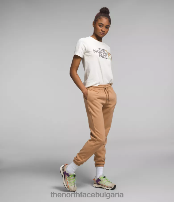 облекло The North Face спортни панталони от полар с половин купол бадемово масло/tnf бяло Жени 40DF0977