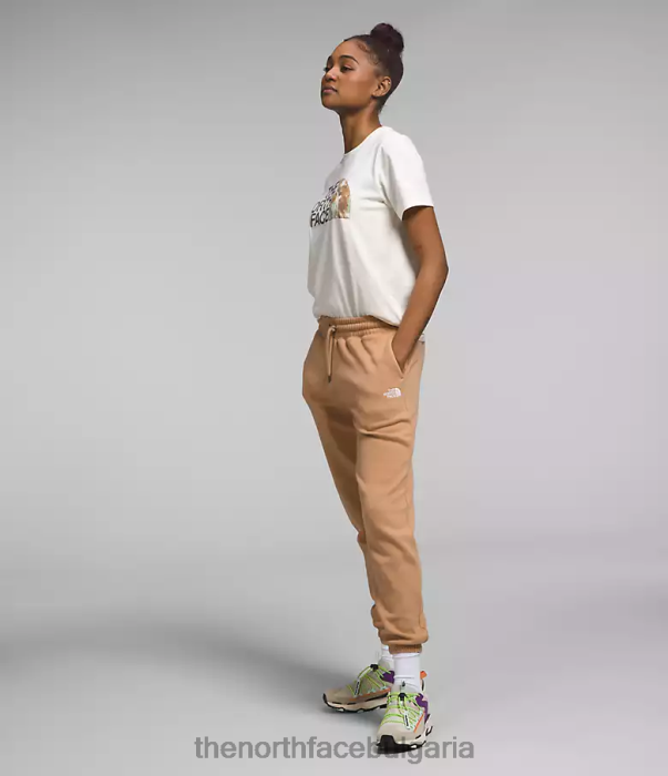 облекло The North Face спортни панталони от полар с половин купол бадемово масло/tnf бяло Жени 40DF0977