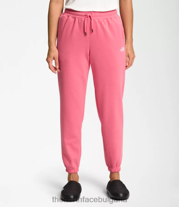 облекло The North Face спортни панталони от полар с половин купол космо розово/tnf бяло Жени 40DF0982
