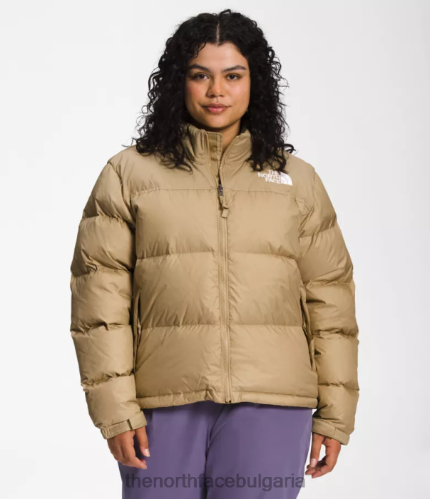 облекло The North Face плюс яке от 1996 ретро nuptse камък каки Жени 40DF0800