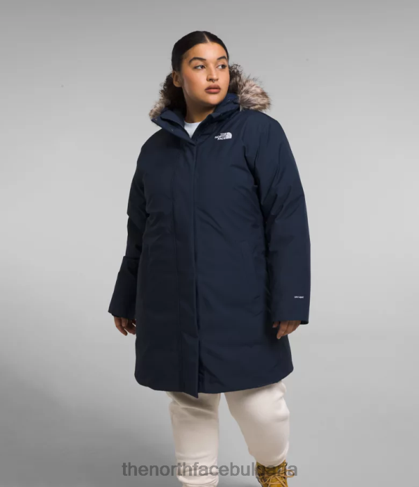 облекло The North Face плюс арктическа парка среща на върха флот Жени 40DF0966