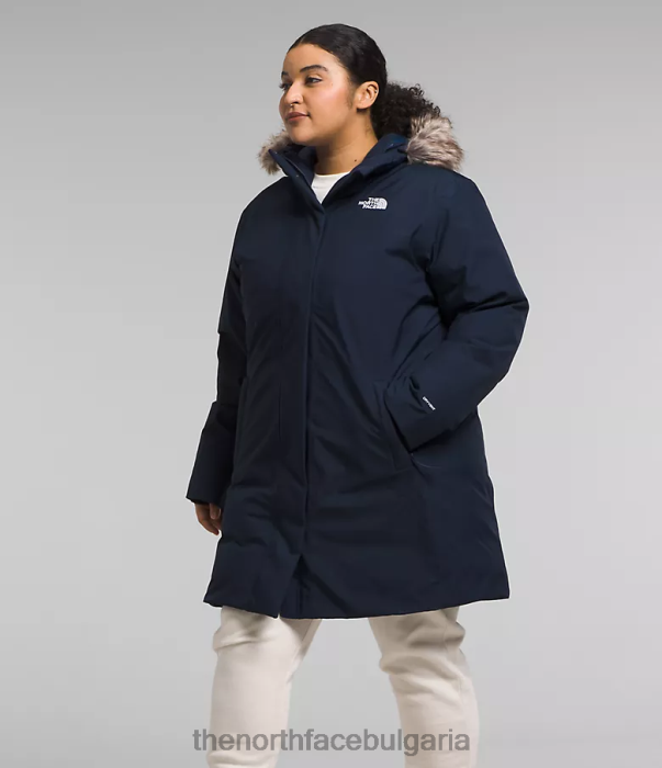 облекло The North Face плюс арктическа парка среща на върха флот Жени 40DF0966