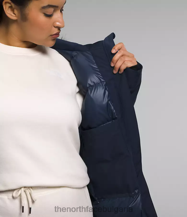 облекло The North Face плюс арктическа парка среща на върха флот Жени 40DF0966