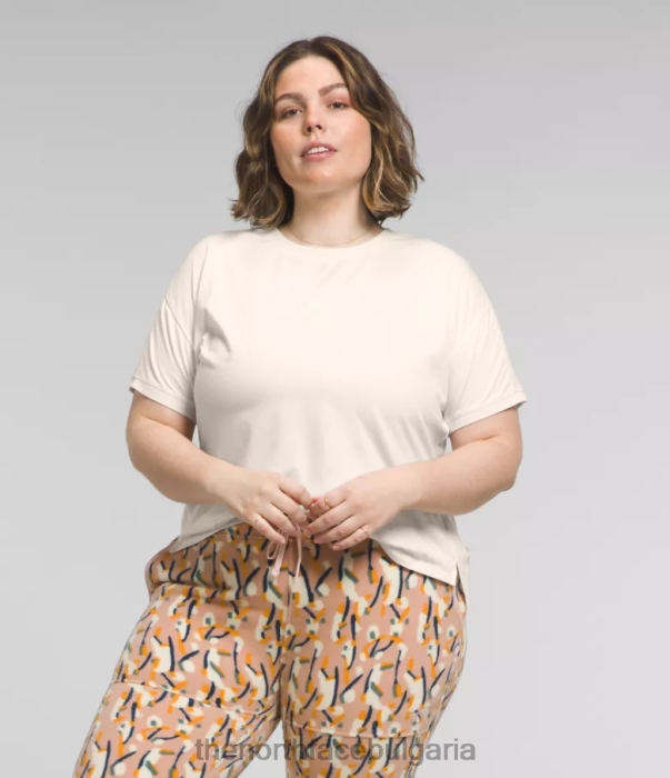 облекло The North Face плюс dawndream с къс ръкав гардения бял пирен Жени 40DF0622