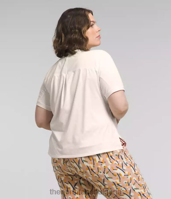 облекло The North Face плюс dawndream с къс ръкав гардения бял пирен Жени 40DF0622