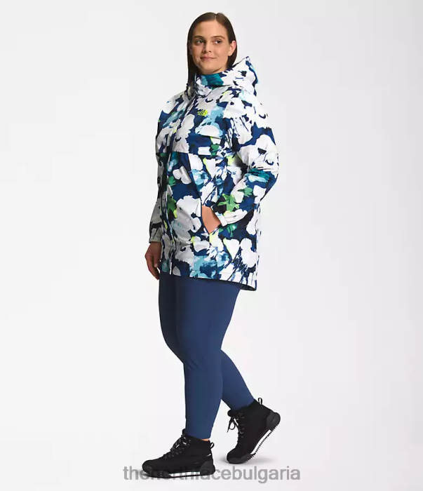 облекло The North Face плюс антора парка smmt тъмносин абстрактен флорален принт Жени 40DF0437