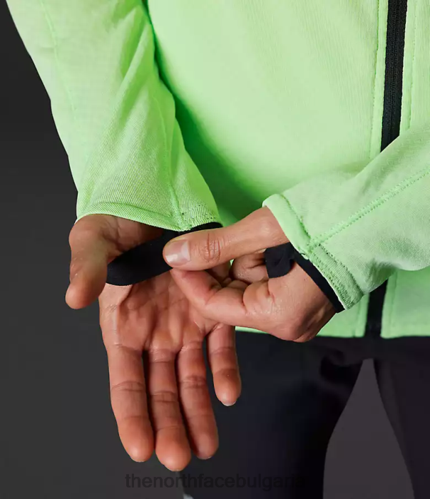 облекло The North Face суитър от серия futurefleece с цял цип зелена патина Жени 40DF0739