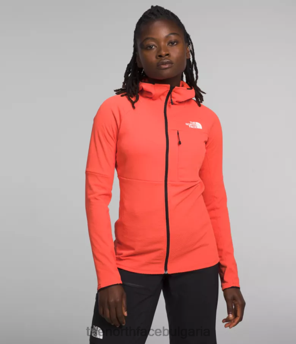 облекло The North Face суитър от серия futurefleece с цял цип сияйно оранжево Жени 40DF0741