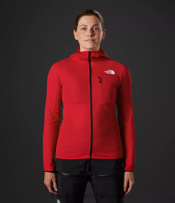 облекло The North Face суитър от серия futurefleece с цял цип tnf червено Жени 40DF0736