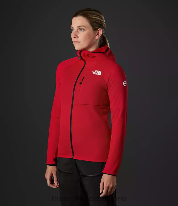 облекло The North Face суитър от серия futurefleece с цял цип tnf червено Жени 40DF0736