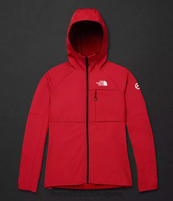 облекло The North Face суитър от серия futurefleece с цял цип tnf червено Жени 40DF0736
