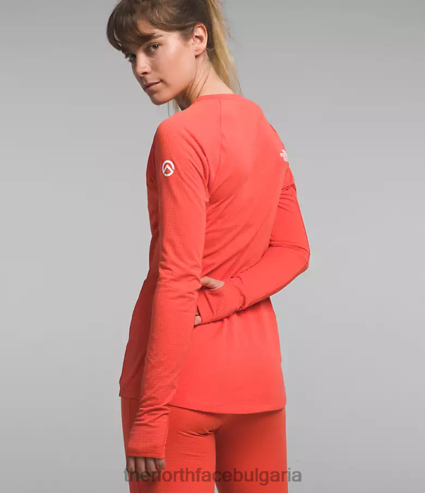 облекло The North Face summit series pro 120 crew сияйно оранжево Жени 40DF0902