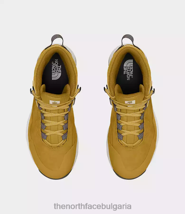 обувки The North Face средни водоустойчиви ботуши от крагстоун кожа стрела жълта/бяла гардения Жени 40DF0750