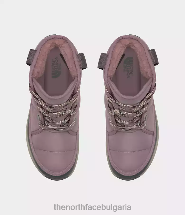 обувки The North Face термоболни луксозни водоустойчиви ботуши с връзки кафяво сиво/асфалтово сиво Жени 40DF0813