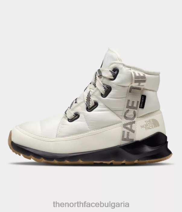 обувки The North Face термоболни луксозни водоустойчиви ботуши с връзки гардения бяла/tnf черна Жени 40DF0815