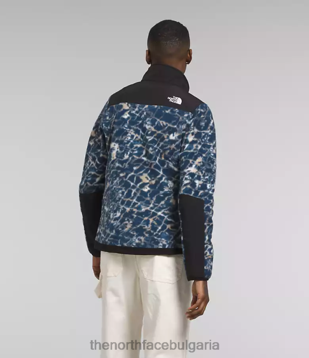 облекло The North Face яке денали прашна зеленика водно изкривяване дребен шрифт/морско синьо Жени 40DF0146