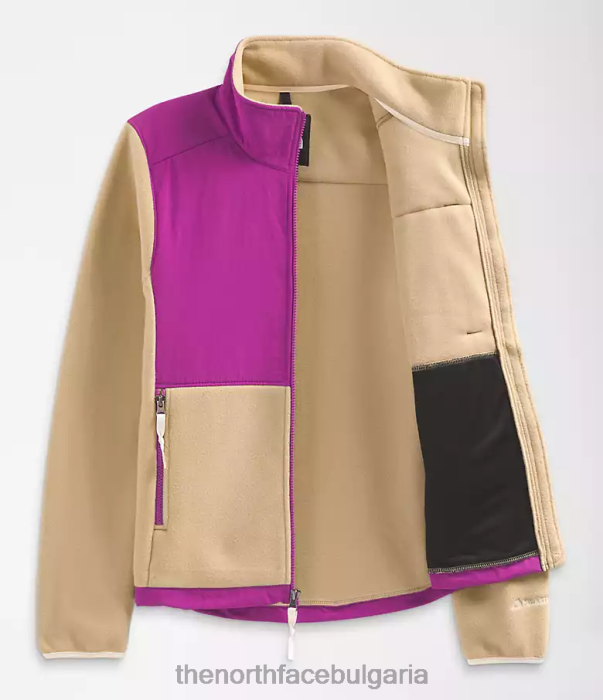 облекло The North Face яке денали камък каки/лилаво цвете на кактус/бяла гардения Жени 40DF0149