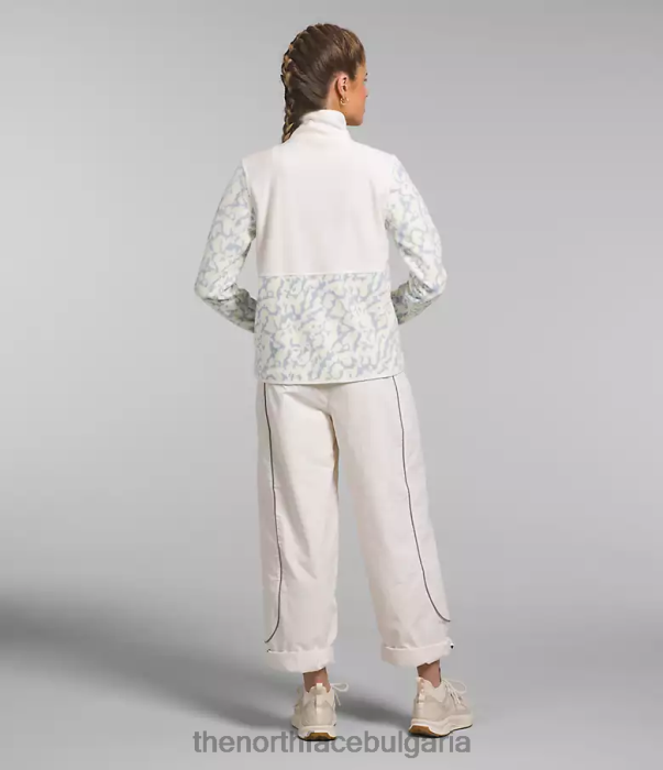 облекло The North Face яке alpine polartec 100 прашен графичен печат на зеленика/бяла гардения Жени 40DF0445