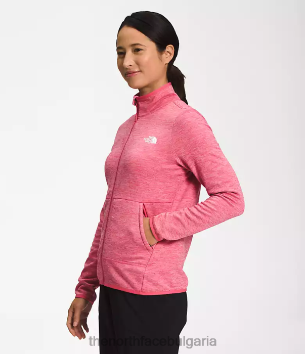 облекло The North Face canyonlands full-zip cosmo розов бял пирен Жени 40DF0380