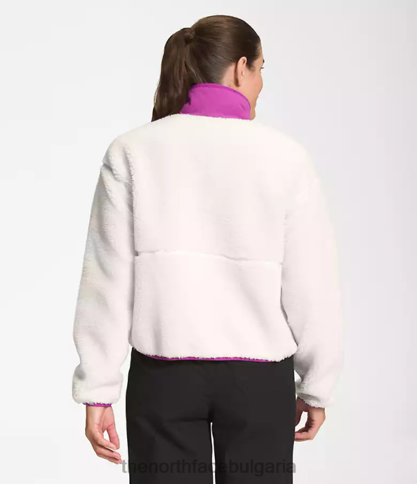 облекло The North Face екстремен пуловер гардения бяло/лилаво цвете на кактус Жени 40DF0807