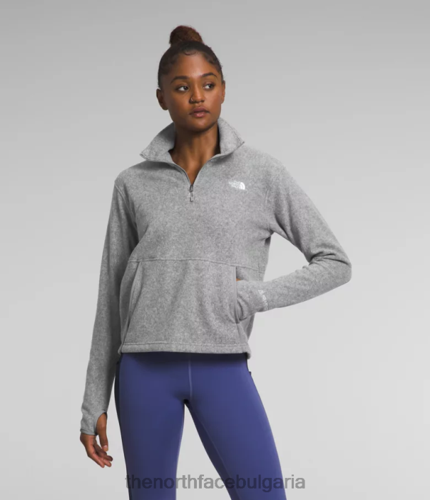 облекло The North Face alpine polartec 100 -капак с цип tnf средно сив пирен Жени 40DF0160