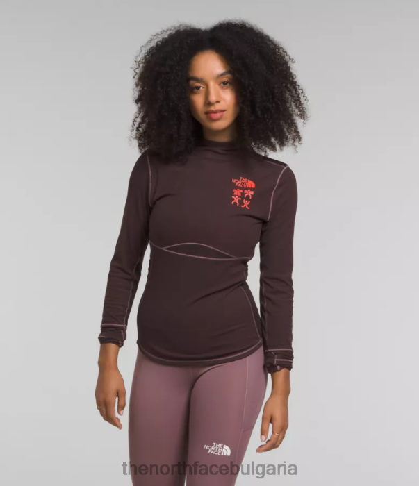 облекло The North Face облекло за пътеки голяма мечка с дълъг ръкав въгленокафяво Жени 40DF01147