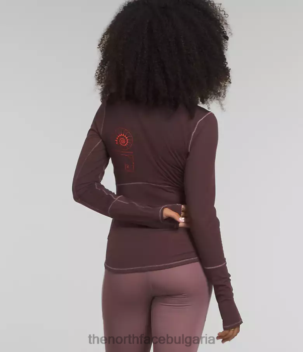 облекло The North Face облекло за пътеки голяма мечка с дълъг ръкав въгленокафяво Жени 40DF01147