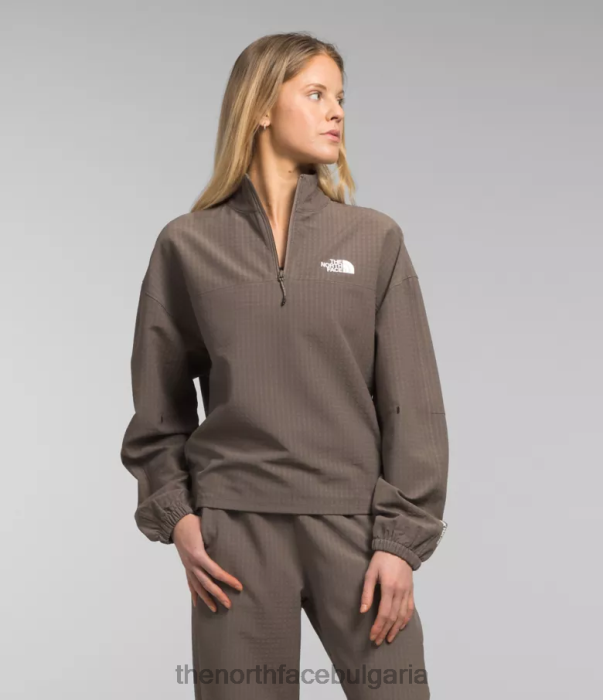 облекло The North Face tekware решетка 1/4 цип соколово кафяво Жени 40DF0250