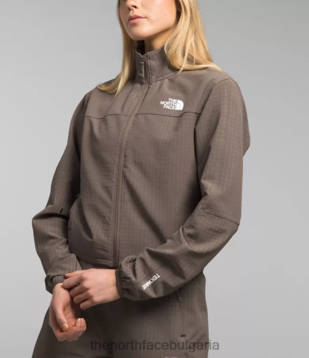 облекло The North Face tekware grid full-zip соколово кафяво Жени 40DF0570