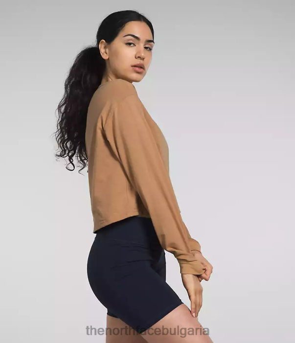 облекло The North Face наследствена тениска с дълъг ръкав бадемово масло Жени 40DF0849