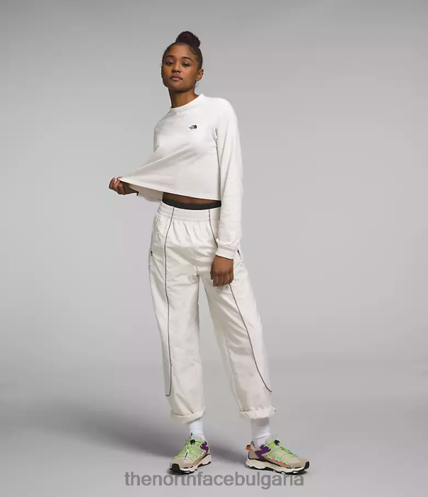 облекло The North Face наследствена тениска с дълъг ръкав гардения бяла Жени 40DF0851