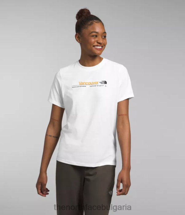 облекло The North Face градска тениска с къс ръкав tnf white/ванкувър Жени 40DF01291