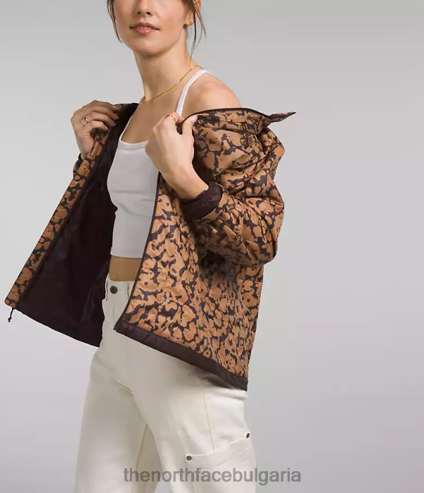 облекло The North Face circaloft яке графичен печат с бадемово масло Жени 40DF0938