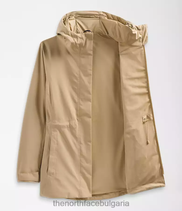 облекло The North Face дъждовно яке с градски бриз камък каки Жени 40DF01228
