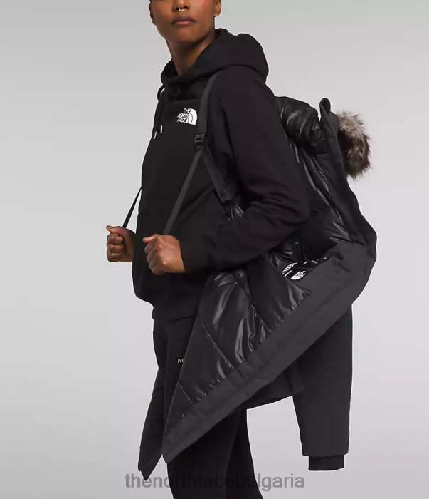 облекло The North Face арктична парка премиум асфалтово сиво Жени 40DF01314