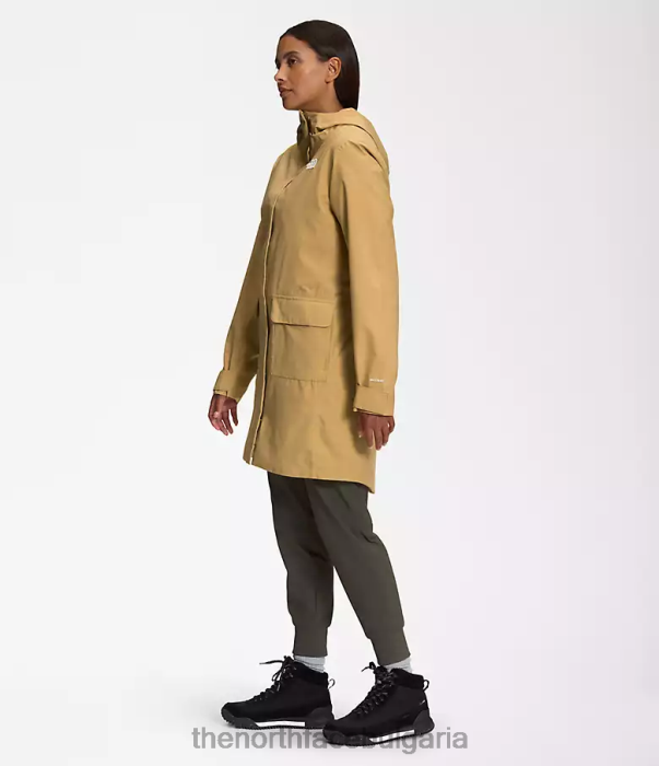 облекло The North Face city ​​breeze rain parka ii антилопов тен Жени 40DF0154