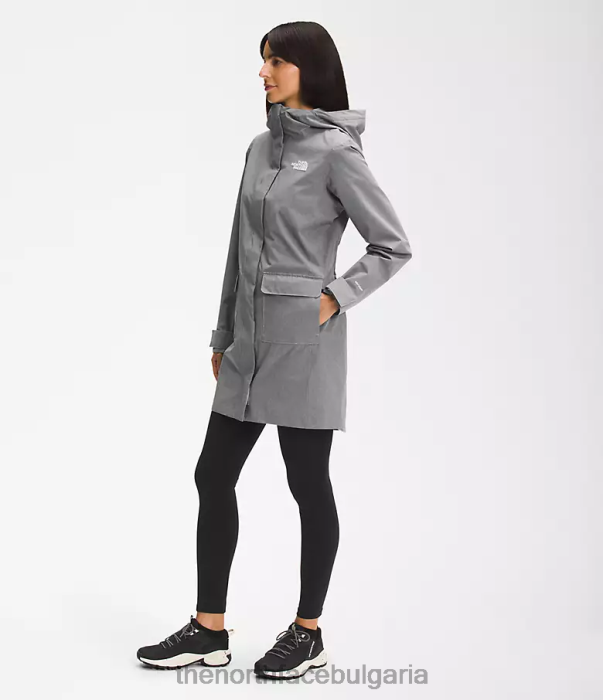 облекло The North Face city ​​breeze rain parka ii tnf средно сив пирен Жени 40DF0153