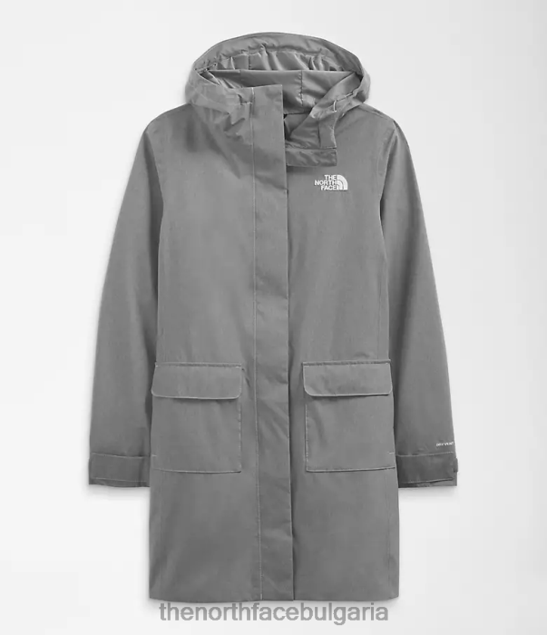 облекло The North Face city ​​breeze rain parka ii tnf средно сив пирен Жени 40DF0153