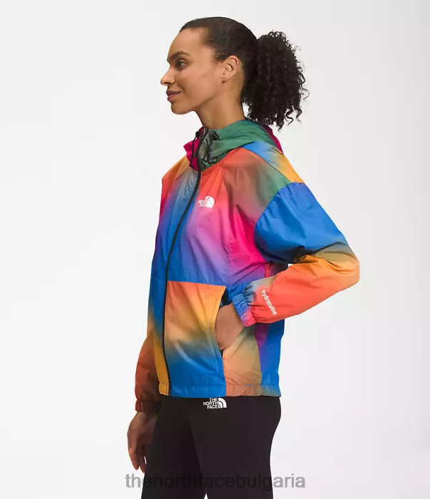 облекло The North Face хидроналинено яке 2000-25'' дължина суперзвуков син градиентен печат Жени 40DF0675