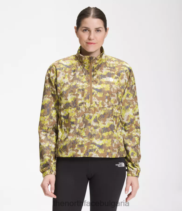 облекло The North Face хидраналин пуловер 2000г полезна кафява точкова лагерна щампа Жени 40DF01020