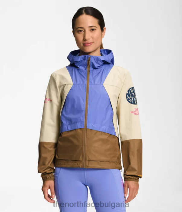 облекло The North Face туристическо яке за вятър чакъл/наситена зеленика/полезно кафяво Жени 40DF0316