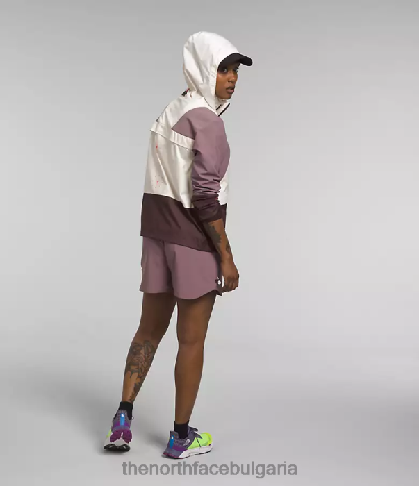 облекло The North Face туристическо яке за вятър гардения бяла/кафяво сива Жени 40DF0317