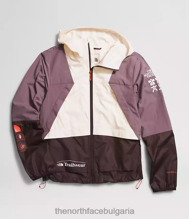 облекло The North Face туристическо яке за вятър гардения бяла/кафяво сива Жени 40DF0317