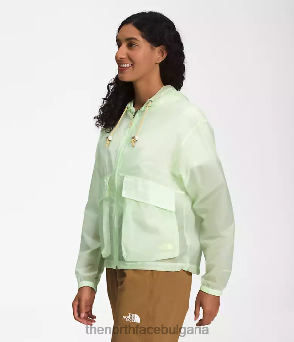 облекло The North Face m66 полупрозрачна качулка за вятър крем от лайм Жени 40DF01229