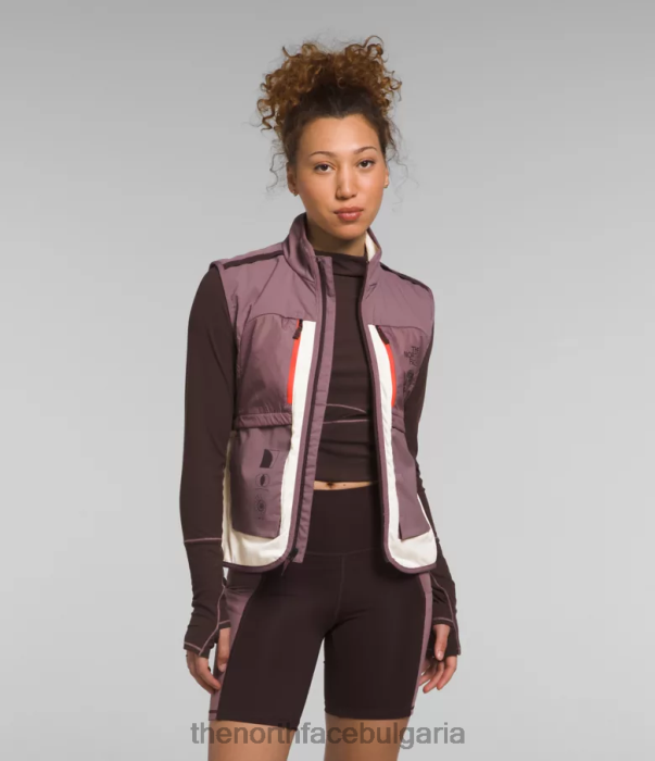 облекло The North Face зимна топла флаш жилетка гардения бяла/кафяво сива Жени 40DF01141