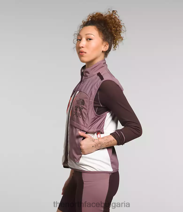 облекло The North Face зимна топла флаш жилетка гардения бяла/кафяво сива Жени 40DF01141
