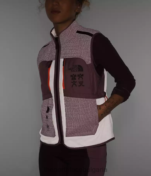 облекло The North Face зимна топла флаш жилетка гардения бяла/кафяво сива Жени 40DF01141